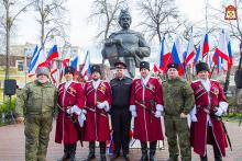 Черноморские казаки приняли участие в митинге, посвященном 370-й годовщине Переяславской рады